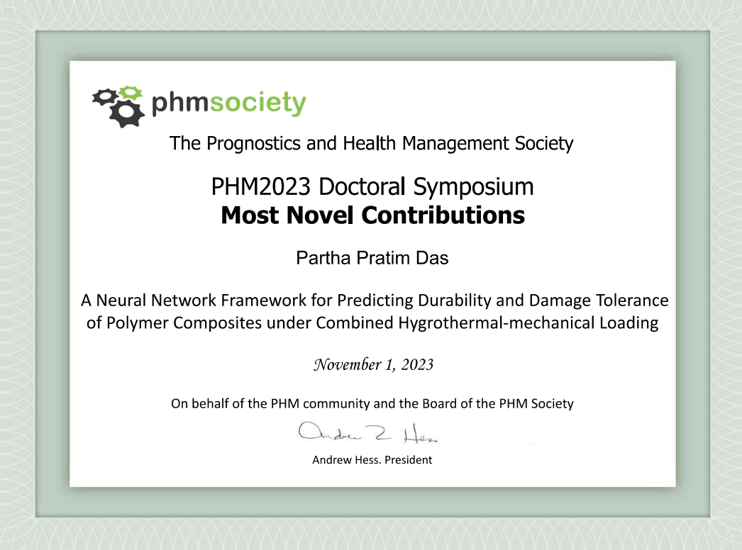 PHM 2023 Doctoral Symposium Award