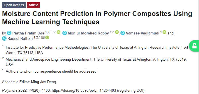 Polymers Journal Paper Cover